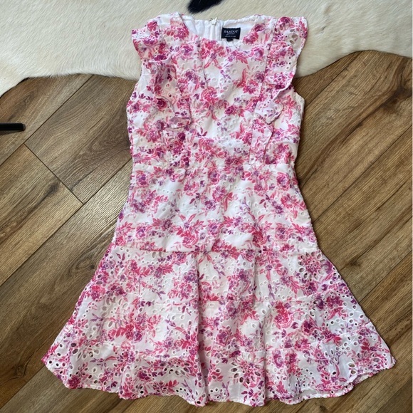 pink and white floral patterned Bardot Junior Kids dress - Picture 1 of 9